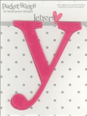 Heidi Grace - Loving You - Plastic Alpha Stickers y - 2/pk  (sold in 3's)